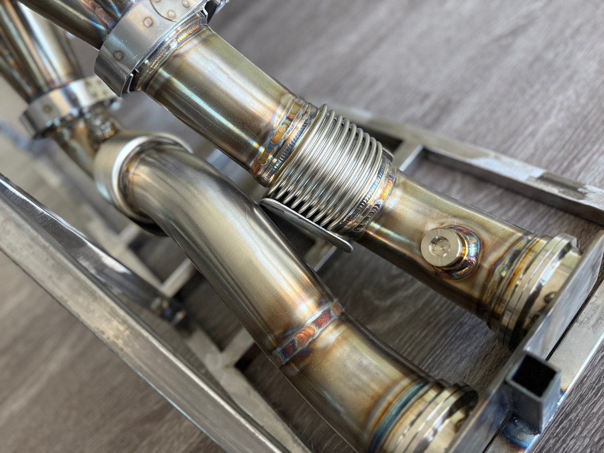 BMW E36 headers v band flange o2 sensor bung